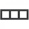 Ramka potrójna SIMON 10 czarna matowa Kontakt Simon CR3/49
