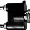Coaxial adapter, 2 x 4 mm plug pin to BNC plug, Y-shape, 100023663