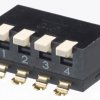 Przełącznik DIP 4-pozycyjny 4PST SMD 25 mA -20 → +85°C