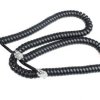 Kabel telefoniczny słuchawkowy spiralny czarny (4m)