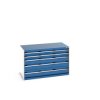 Szafa 5, kolor: Niebieski, materiał: Stal, 800 mm x 750mm x 1300 mm, Bott