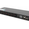 Listwa zasilająca SMART PDU 1U, gniazdo zasilające IEC320 C20 16A/250V, gniazda 8x C13, 16A DN-DP-H-1-8C13