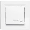 Przycisk Asfora dzwonek z podświetleniem zaciski śrubowe biały z ramką EPH1700321