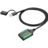 Exsys Kabel USB Męski Złącze A USB typu C Złącze B USB typu A Męski dł. 1 m