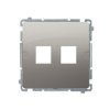 SIMON BASIC Pokrywa gniazd teleinformatycznych na Keystone płaska 2 podwójna satynowy BMPT/29 KONTAKT SIMON