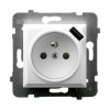 ARIA Gniazdo pojedyncze z uziemieniem z przesłonami torów prądowych z ładowarką USB biały GP-1UZPUSB/m/00 OSPEL