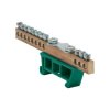 Listwa zaciskowa 11x10mm2 + 1x35mm2 zielona TH 35-K/Z 48.556