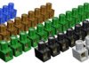 Connection terminal, 12 pole, 2.5 mm², clamping points: 12, black/blue/brown/green-yellow/gray, screw connection, 24 A, 2055201