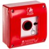 Ręczny ostrzegacz przeciwpożarowy natynkowy, styk 1Z+LED 230V AC OP1-W01-B10-230