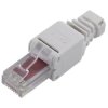 TruComponents 240017 RJ45 connector,Cat 6 Plug, straight No. of pins: 8 Grey
