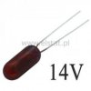 Żarówka 14V 50mA miniaturowa czerwona