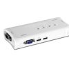 Przełącznik KVM TK-407K, 4-portowy USB 4 1, Trendnet DVI