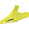 Stäubli 669755-24 XKK-1001 safety terminal, CAT II, yellow, brass, serrated jaw