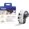 Brother DK11219 Round Label Roll 12mm Paper White 1200 Labels per Roll