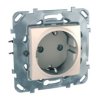 UNICA Gniazdo pojedyncze z uziemieniem schuko piaskowy MGU50.036.25Z SCHNEIDER ELECTRIC