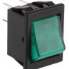Przełącznik kołyskowy Wł.-wył. podświetlany 16 A DPST Zielony Arcolectric (Bulgin) Ltd