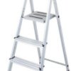 Drabina aluminiowa jednostronna Krause SAFETY 1x4 z półką 126320
