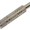 Gniazdo Jack 6,3mm stereo, metal, na przewód
