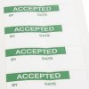 Etykieta samoprzylepna z nadrukiem tekst Accepted 140 szt. RS PRO Klej