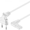 Kabel przyłączeniowy Euro, obustronnie zgięty 0,75 m, Biały