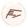 Soczewka przycisku 22mm płaska biała z symbolem RECZNE M22-XDL-W-X9 218307