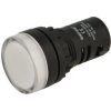 Kontrolka; AD16-22DS/W-24; 22mm; podświetlenie LED 24V; biały; śrubowe; czarny; IP40; 38mm; Onpow; RoHS