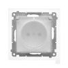 Simon 55 Gniazdo wtyczkowe do wersji IP44 z uszczelką (moduł), szybkozłącza. Klapka transparentna Biały mat TGZ1BCZ.01/111A
