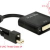 62639 Adapter cable, mini DP 1.2 male to DVI 24+5 female, 25 cm