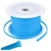 Oplot na przewody 4mm/8mm - niebieski - Oplot poliestrowy/ Plecionka - 1mb