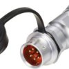 Złącze okrągłe męskie push-pull Weipu SF1211/P6 II, 6 pin, 125 V/AC, IP67, do lutowania