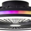 Lampa sufitowa LED z wentylatorem Brilliant Palmero G99280/06 40 W 5000 lm czarny