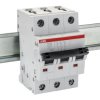 Wyłącznik nadprądowy MCB, Typ C, 3-biegunowy, 32A, 400V, na szynę DIN, ABB S203-C32, S200