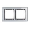 DECO Ramka 2 podwójna uniwersalna - efekt szkła (ramka: szara: spód: grafitowy) szary 15-11-DRS-2 KARLIK