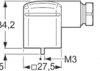 Valve connector, DIN shape A, 2 pole + PE, 24 V, 0.25-1.5 mm², 934888011