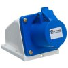 Europa ISS163P 230V 2P+E 16A Blue IP44 Surface Socket 1 - 2.5mm Cross Section