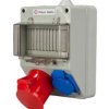 Zestaw zasilający 16A/400V 5P + 10/16A 250V + płytka odgałęźna 5x4mm2 6163-130