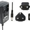 RS PRO Adapter AC/DC 18 W Uwy 12V dc 2.1 x 5.5 x 12 mm Dodatnia polaryzacja - plus w środku, 2.5 x 5.5 x 12 mm Dodatnia