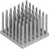 Pin heatsink, (L x W x H) 25 x 25 x 18.5 mm, 5.2 to 1.25 K/W, natural aluminum, 10006856