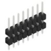 Pin header, 8 pole, pitch 2.54 mm, straight, black, 10077592