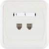 Gniazdo telefoniczne podwójne 2xRJ11, 4-stykowe