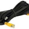 Kabel; patchcord; U/UTP; CAT 5e; 5m; czarny; RJ4550Blp; linka; Cu; płaski; PVC; 2x wtyk RJ45