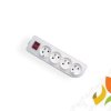 Gniazdo 4-krotne z wyłącznikiem przenośne do przedłużacza z/u (z uziemieniem) GN-40W - ELGOTECH