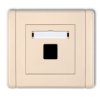 FLEXI Gniazdo multimedialne pojedyncze bez modułu (standard Keystone) beżowy 1FGM-1P KARLIK
