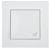 Przycisk Asfora Dzwonek Ip44 Biały Z Ramką Eph0800221