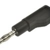 Wtyk bananowy; 4mm; 25.452.2; czarny; 54mm; lutowany; wtykany (gniazdo bananowe 4mm); 32A; 60V; mosiądz niklowany; PA; Amass; Ro