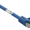 kabel LAN Renkforce RF-5044976, 1 szt., RJ45, CAT 6a, S/FTP, 0.50 m, niebieski
