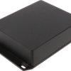 Aluminum die cast enclosure, (L x W x H) 145 x 121 x 39 mm, black (RAL 9005), IP65, 1590WXXFLBK