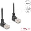 80279 Cat.6a patch cable, S/FTP, top / top angled, 0.25 m