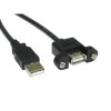 Kabel USB Złącze A USB A Złącze B USB A dł. 5m Przewód przedłużający USB USB 2.0 kolor: Czarny
