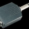 6.3-mm stereo jack plug to 2x 6.3 stereo jack connector.